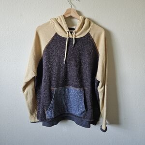 Gilded Intent Color Block Hooded Sweatshirt M